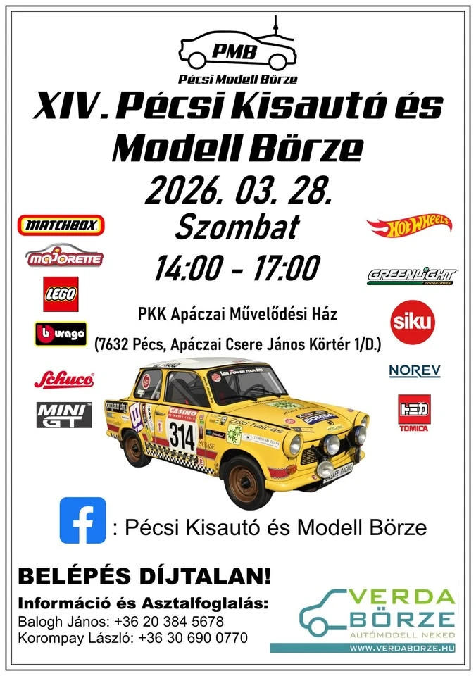 XIV. Pécsi Kisautó és Modell Börze!