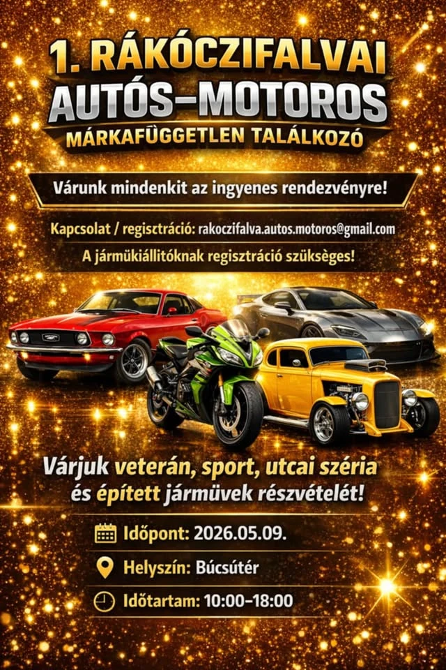 1. Rákóczifalvai Autós-motoros Márkafüggetlen Találkozó