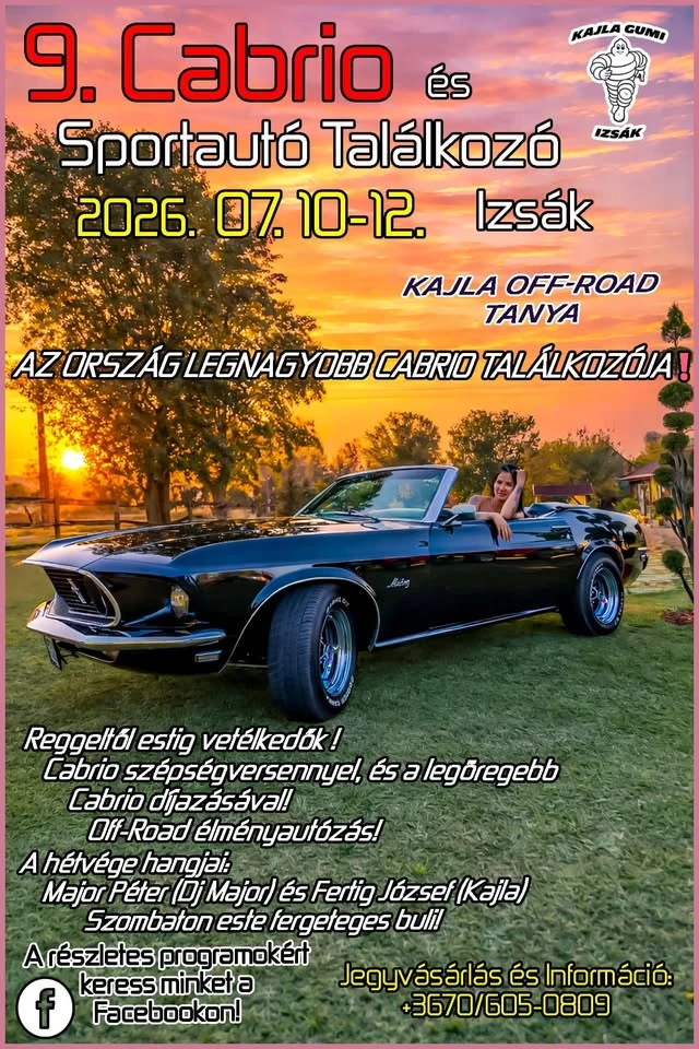 9. Cabrio és Sportautó Találkozó