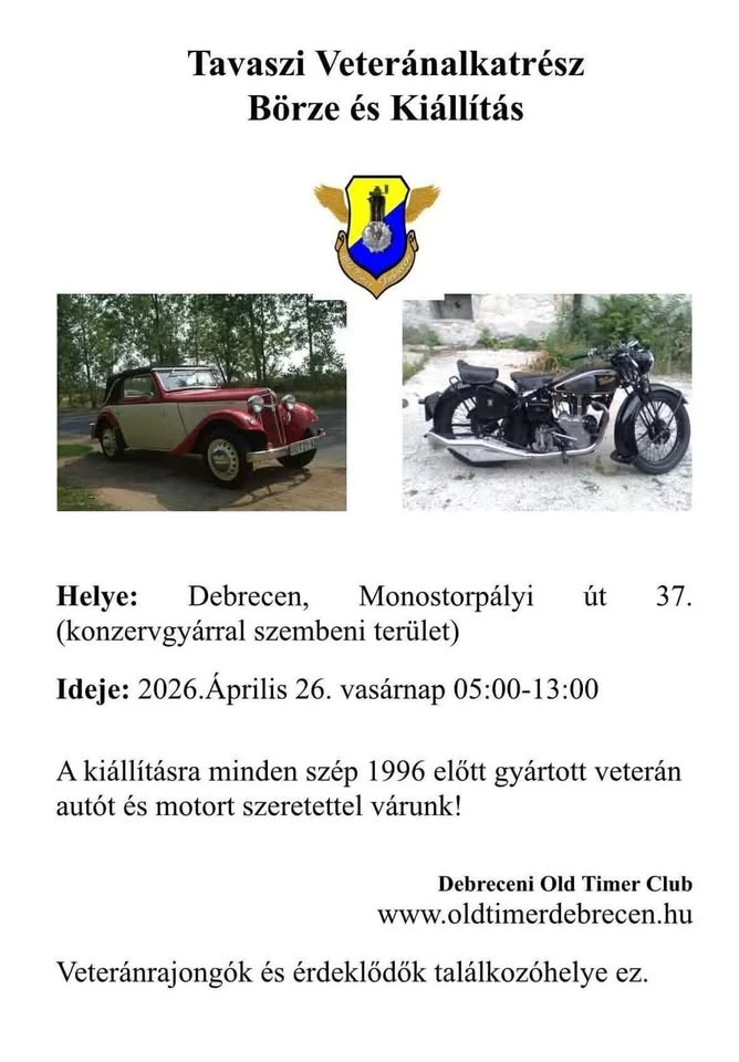 Tavaszi Veteránalkatrész Börze és Kiállítás