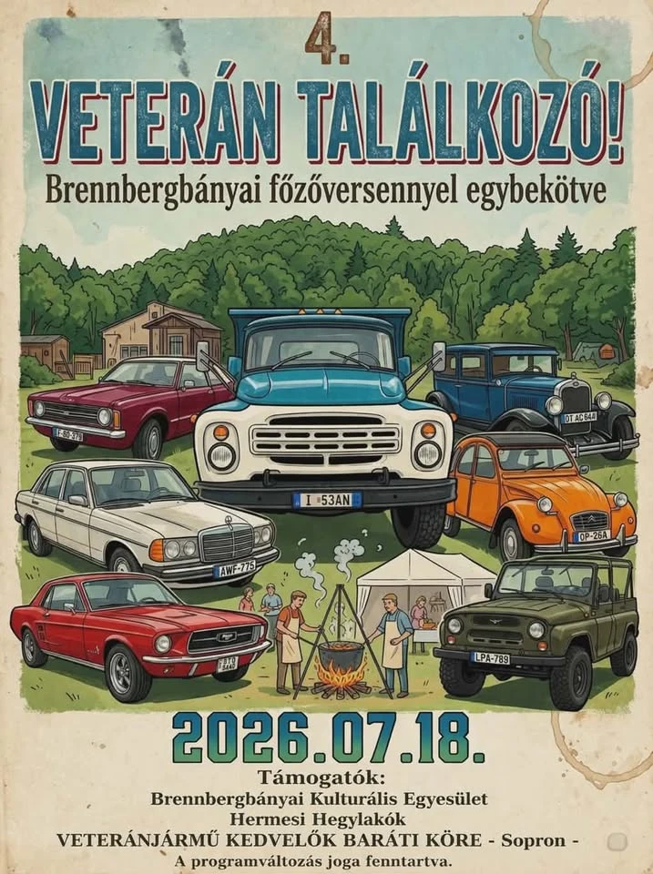 4. Veterán Találkozó a Brennbergbányai Főzőversennyel egybekötve