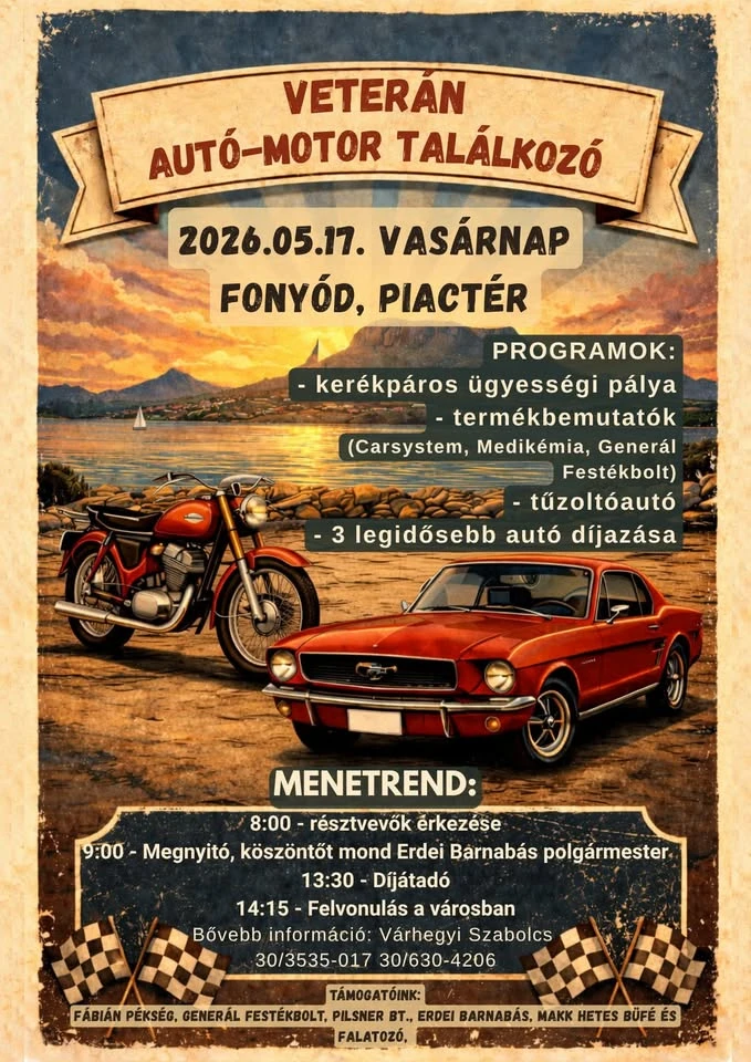 Veterán autó-motor találkozó