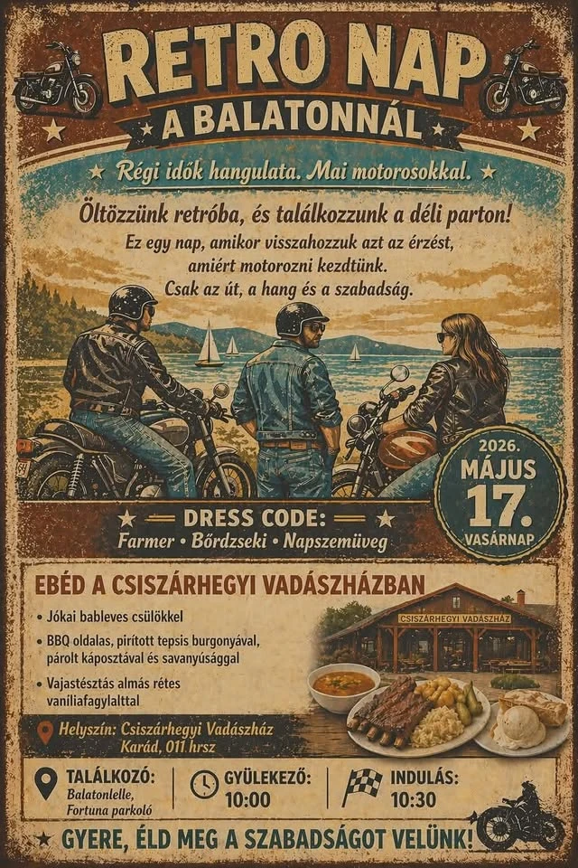 Retró motoros találkozó