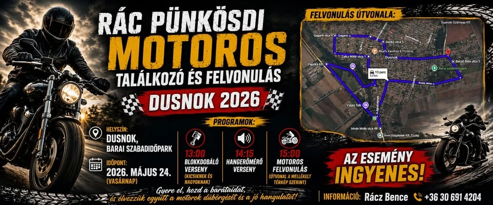 Rác Pünkösdi Motoros Felvonulás