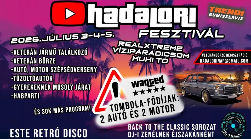 Hadalori Fesztivál | Parkolj le a parton!