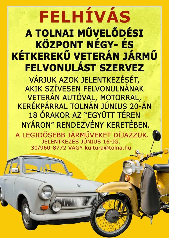 Veterán jármű felvonulás