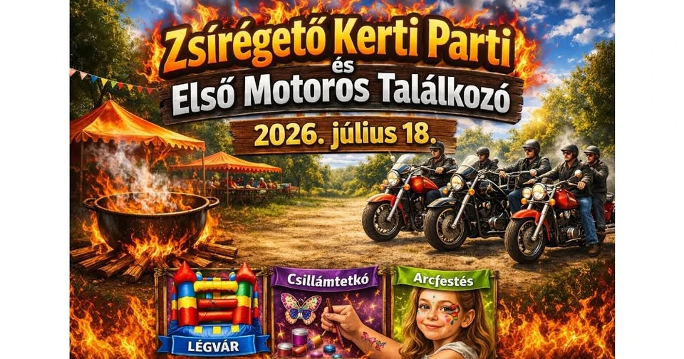 Zsírégető Kerti Parti és Első Motoros Találkozó