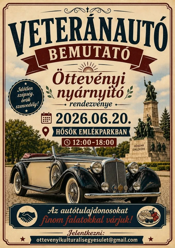 Veteránautó bemutató