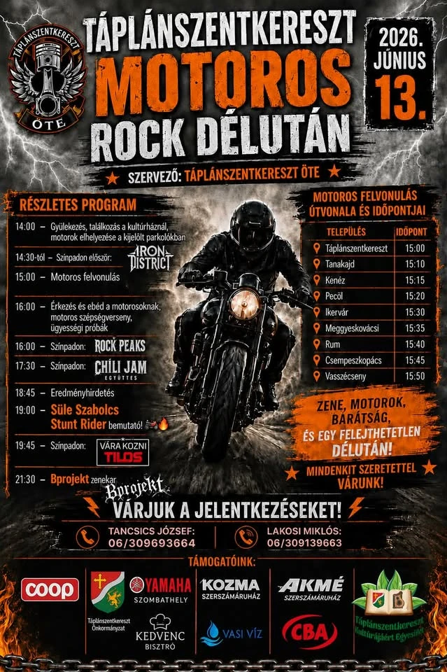 Táplánszentkereszt Motoros Rock Délután