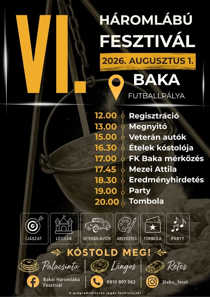 VI. Bakai Háromlábú Fesztivál