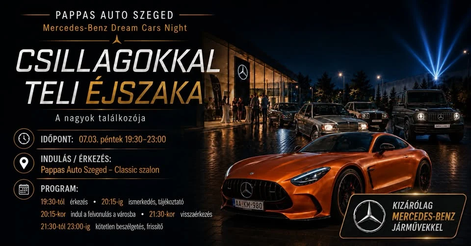 Mercedes-Benz Dream Cars Night – Csillagokkal teli éjszaka Szegeden