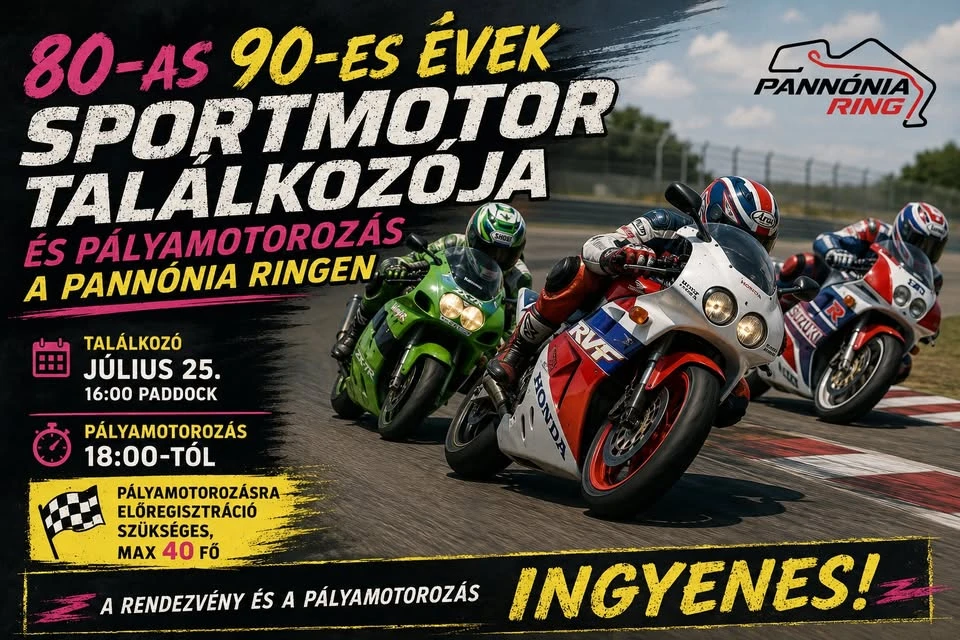 Pannonia Ring 80-as 90-es évek sportmotor találkozója és pályamotorozás