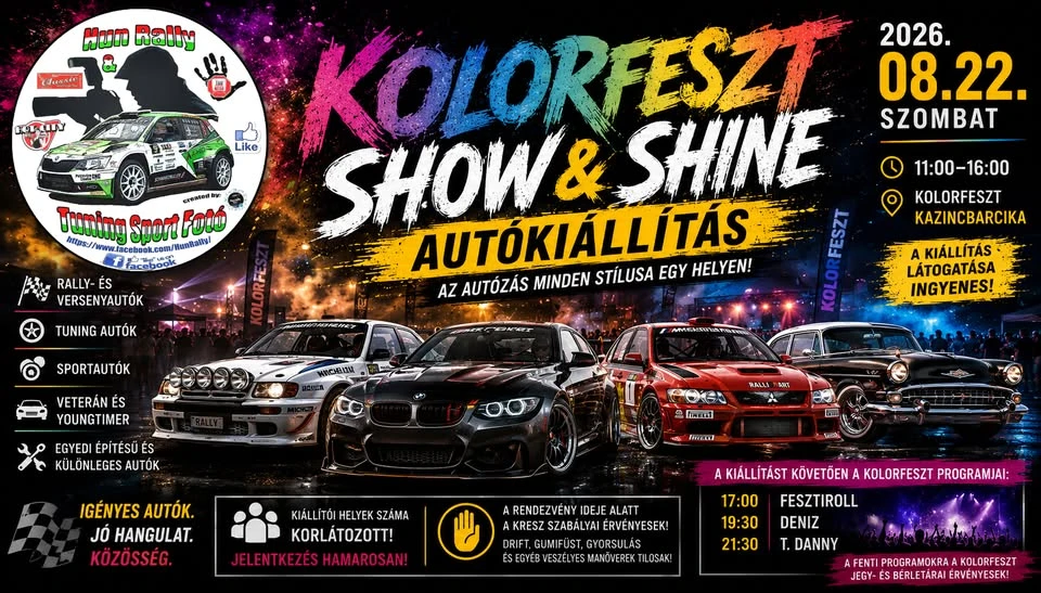 Kolorfeszt Show & Shine Autókiállítás