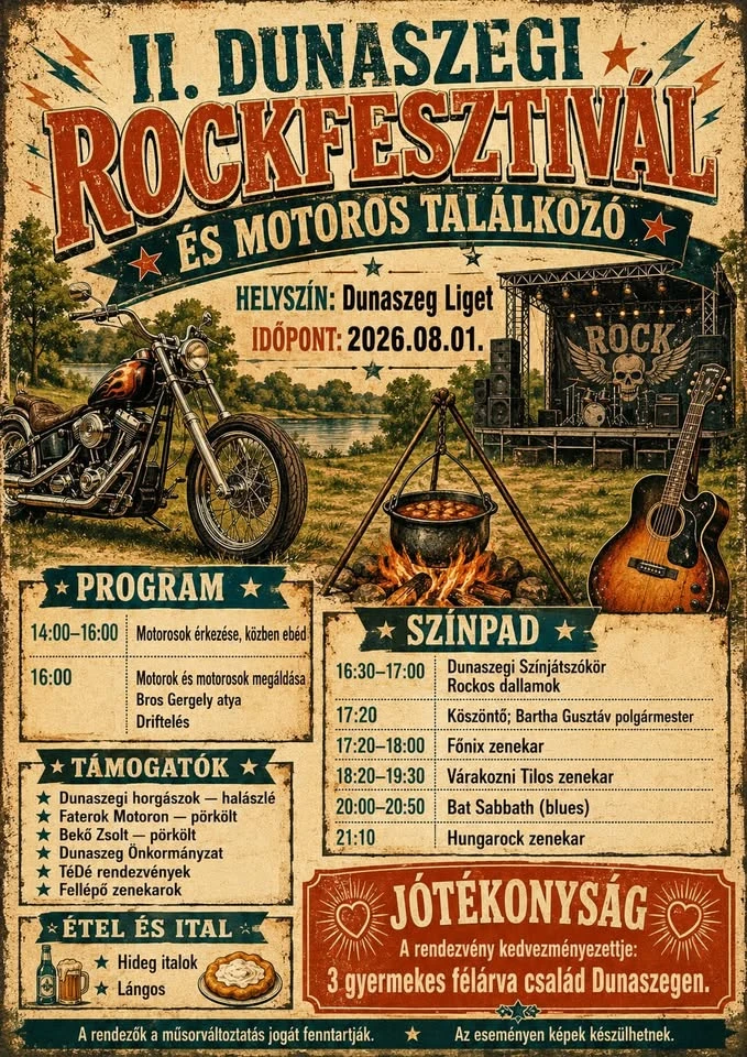 II. Dunaszegi Rockfesztivál és Motoros Találkozó