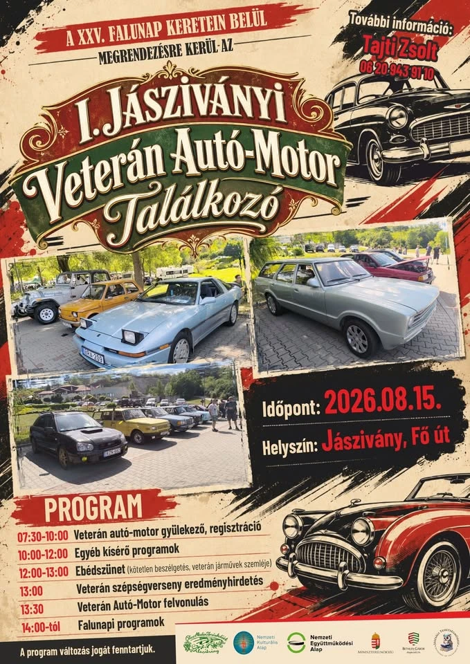 I. Jásziványi Veterán Autó-Motor Találkozó & XXV. Falunap