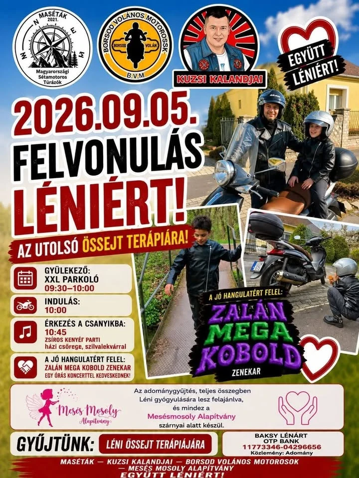 Támogatói motoros felvonulás Léniért