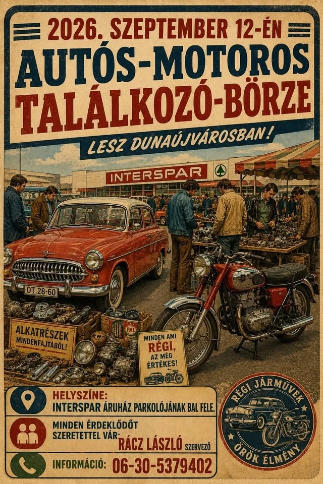 Régi járművek, örök élmények autós–motoros találkozó