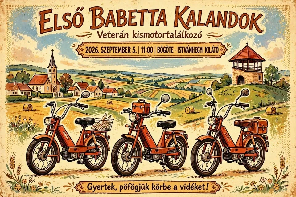 I. Babetta Kalandok Veterán kismotortalálkozó!