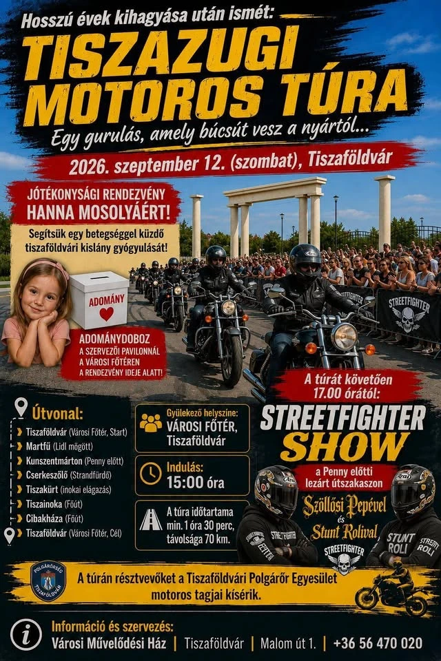 Tiszazugi Motoros Túra és Streetfighter Show
