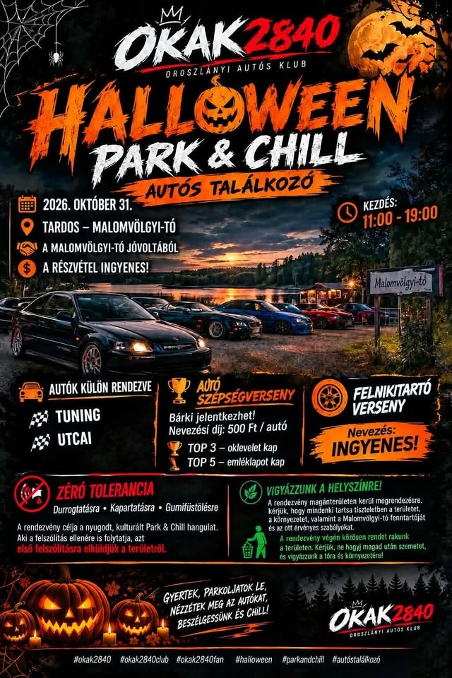 OKAK2840 Halloween – Park & Chill Autós Találkozó