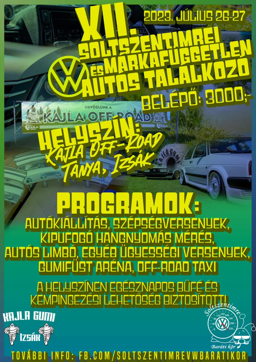 XII. Soltszentimrei VW és Márkafüggetlen Autós Találkozó