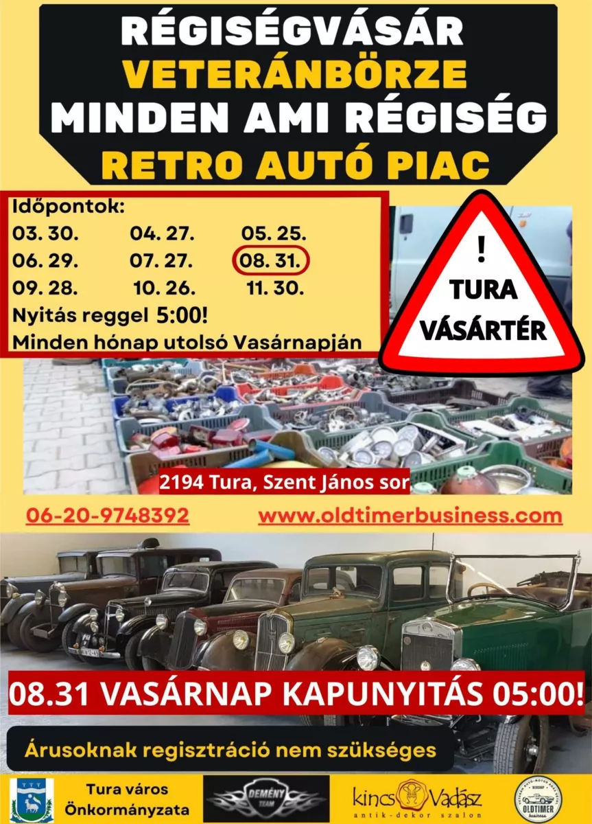 Veteránbörze és Régiségvásár Tura